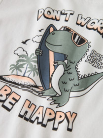 NAME IT T-shirt Vagno Bright White Be Happy